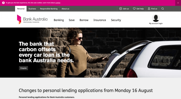 Bank Australia Car Loan up to $100 000
