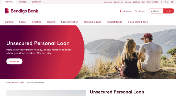 Bendigo Bank Unsecured Personal Loan review