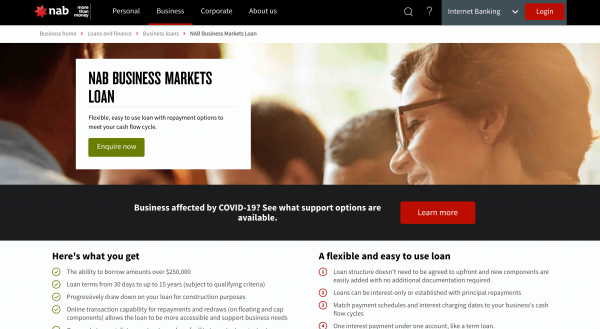 NAB Business Markets Loan review